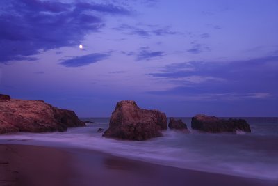 Leo Carrillo State Beach, Malibu, CA - Moonrise